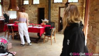 Young blonde Cat Blair is fucked by 2 old and pressing dudes