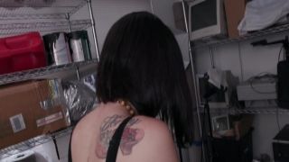 Large bosomed ebony strumpet provides stout deep throat