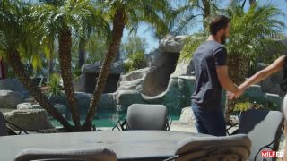 Lustful seductress Lana Roy gives a blowjob and gets dual penetrated
