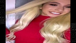 Super attractive short haired blonde MILF Kimberly gets nailed from behind rough