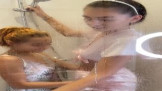 Appealing Japanese teenagers obtain fucked in different postures in team sex orgy